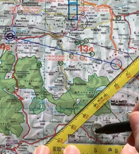 Triangle de navigation AESA OACI Gabarit circulaire