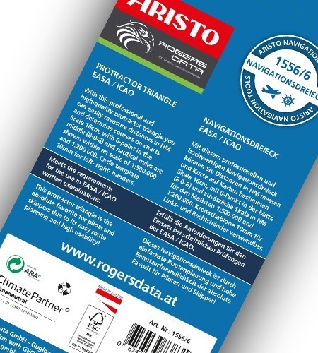 Triangle de navigation AESA OACI Emballage à l'arrière