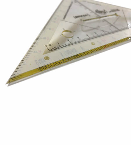 Triangle de navigation gros plan Hypoténuse