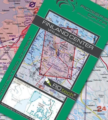 Carte aéronautique VFR OCAI de la Finlande Centre en 500k