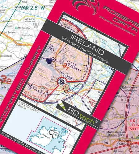 Carte aéronautique VFR OACI de l'Irlande en 500k