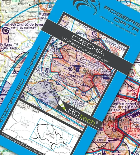 Cartes aéronautique VFR OACI de la Tchéquie en 500k