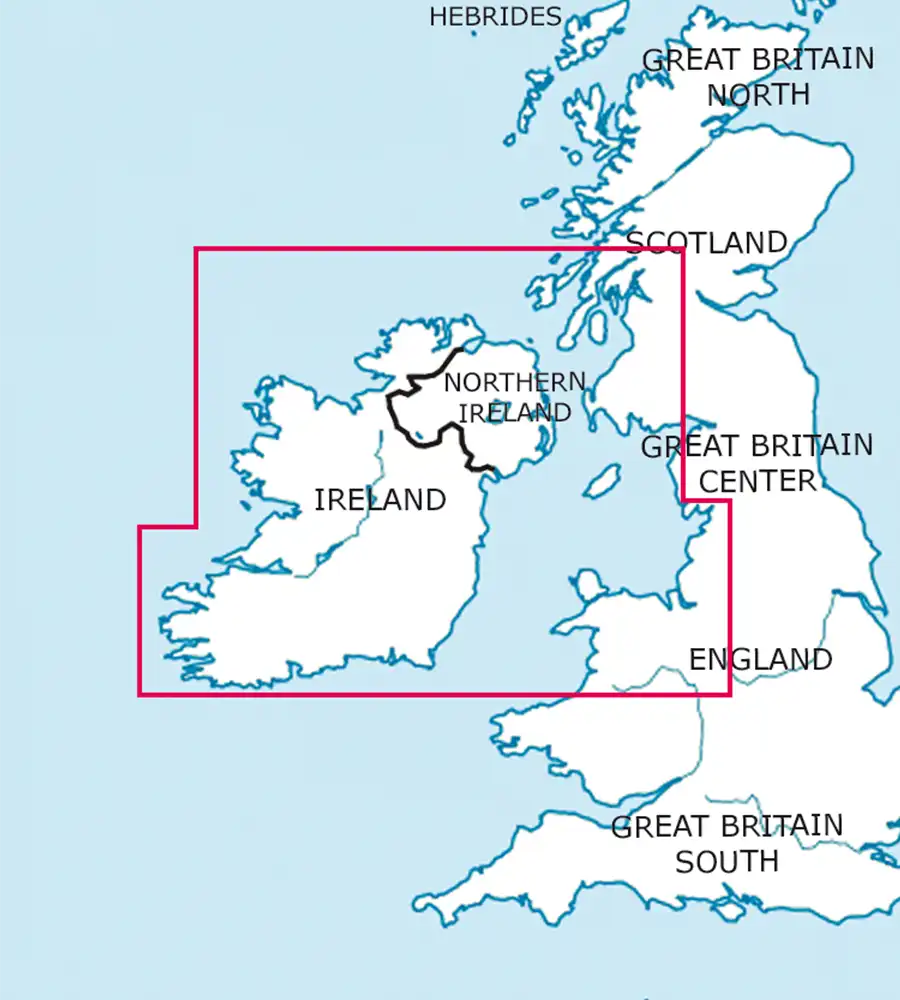 Coupe feuille d'Irlande en carte VFR 500k
