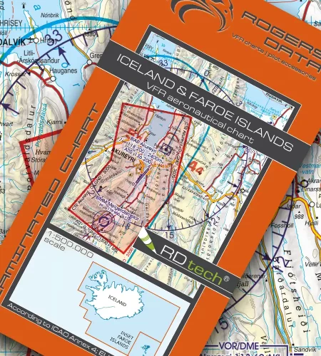 VFR Carte de l'Islande et Iles Féroé.