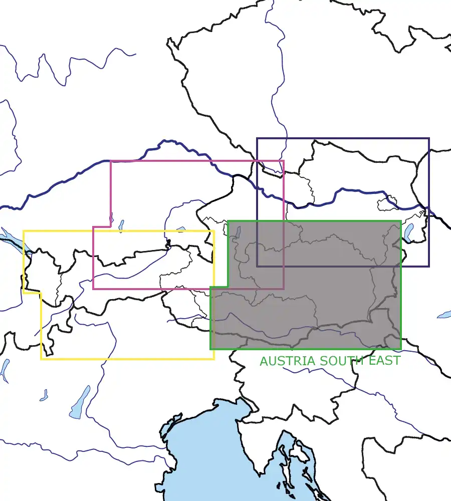 Rogers Data Österreich Süd Ost VFR Karte 200k.