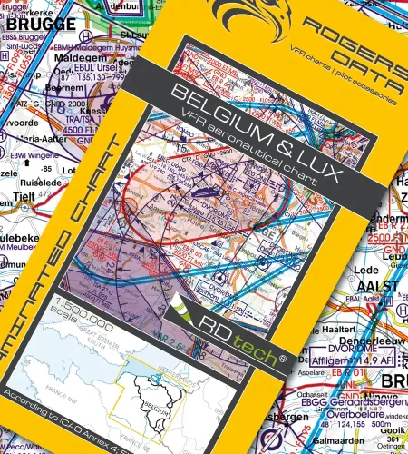 Carte VFR de Belgique et Luxembourg en 500k