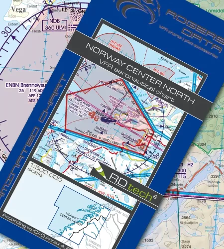Carte Aéronautique VFR OCAI de Norvège Centre Nord en 500k