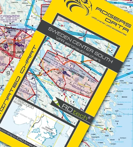 Carte aéronautique de la Suède Centre Sud en 500k