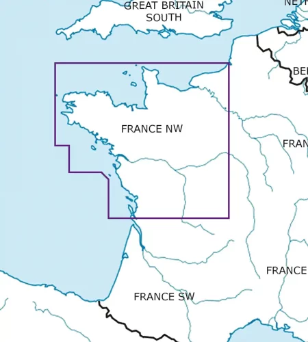 Coupe feuille de la France Nord Ouest en 500k