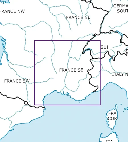 Coupe feuille de la France Sud Est en 500k