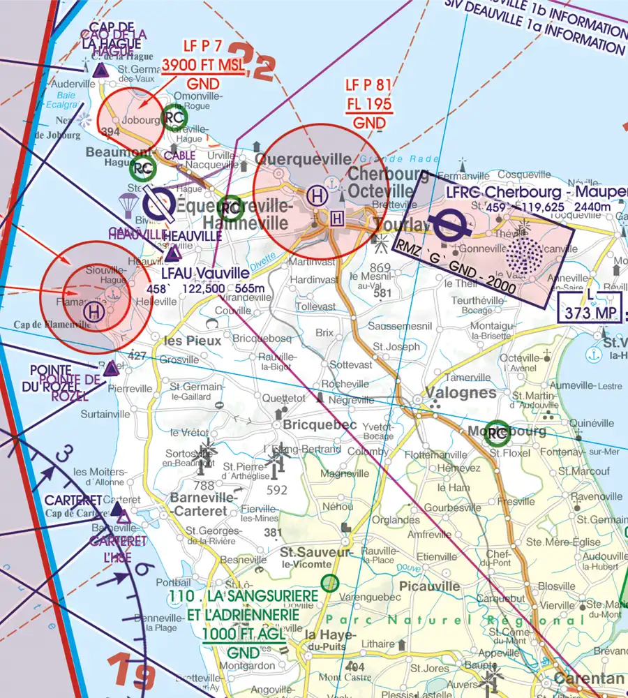 Carte murale France | VFR Air Million pour pilotes d'avion | Bayo