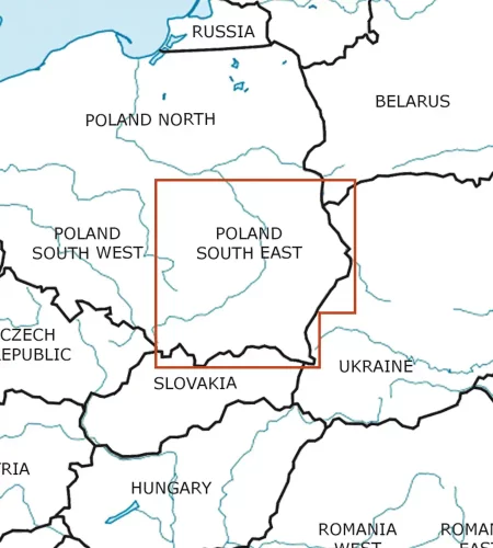 Coupe feuille de la Pologne Sud Est en 500k