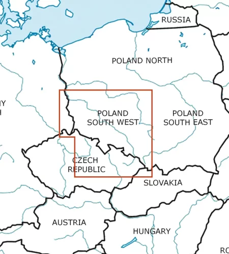 Coupe feuille de la Pologne Sud Ouest en 500k