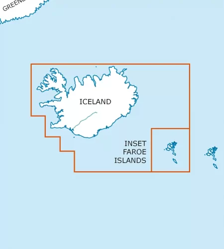 VFR Carte de l'Islande et Iles Féroé.